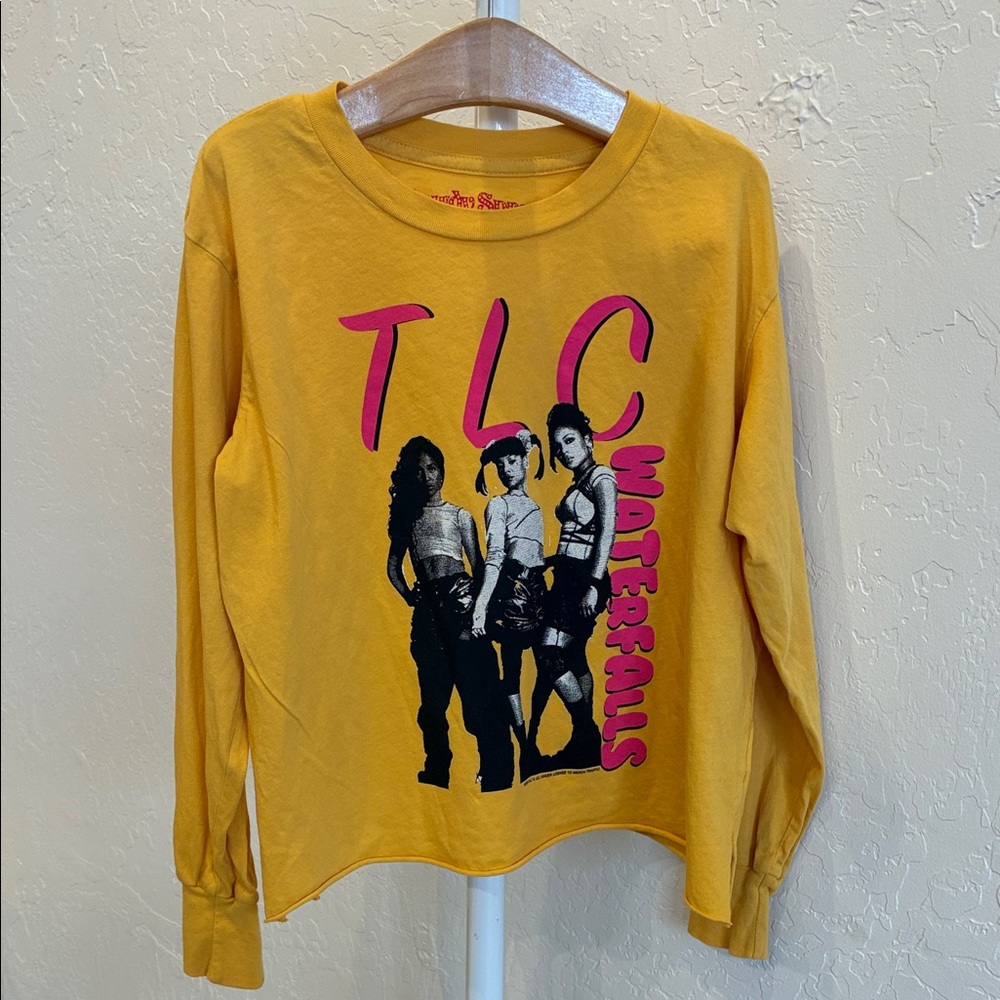 Rowdy Sprout Yellow Long-Sleeve Tee with Pink & Black TLC Graphic